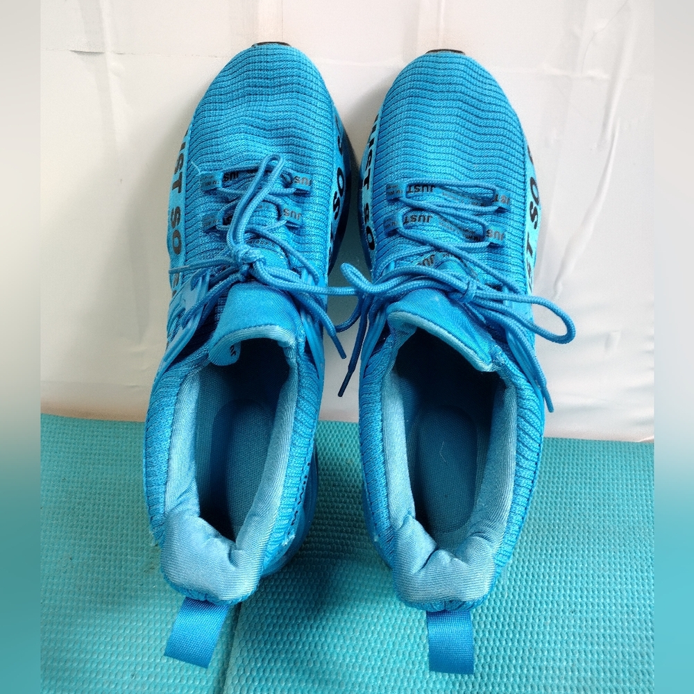 Just so so Mens Running Athletic Shoes Sneakers Sky blue Size 12  (EU Size 46) - Picture 5 of 10